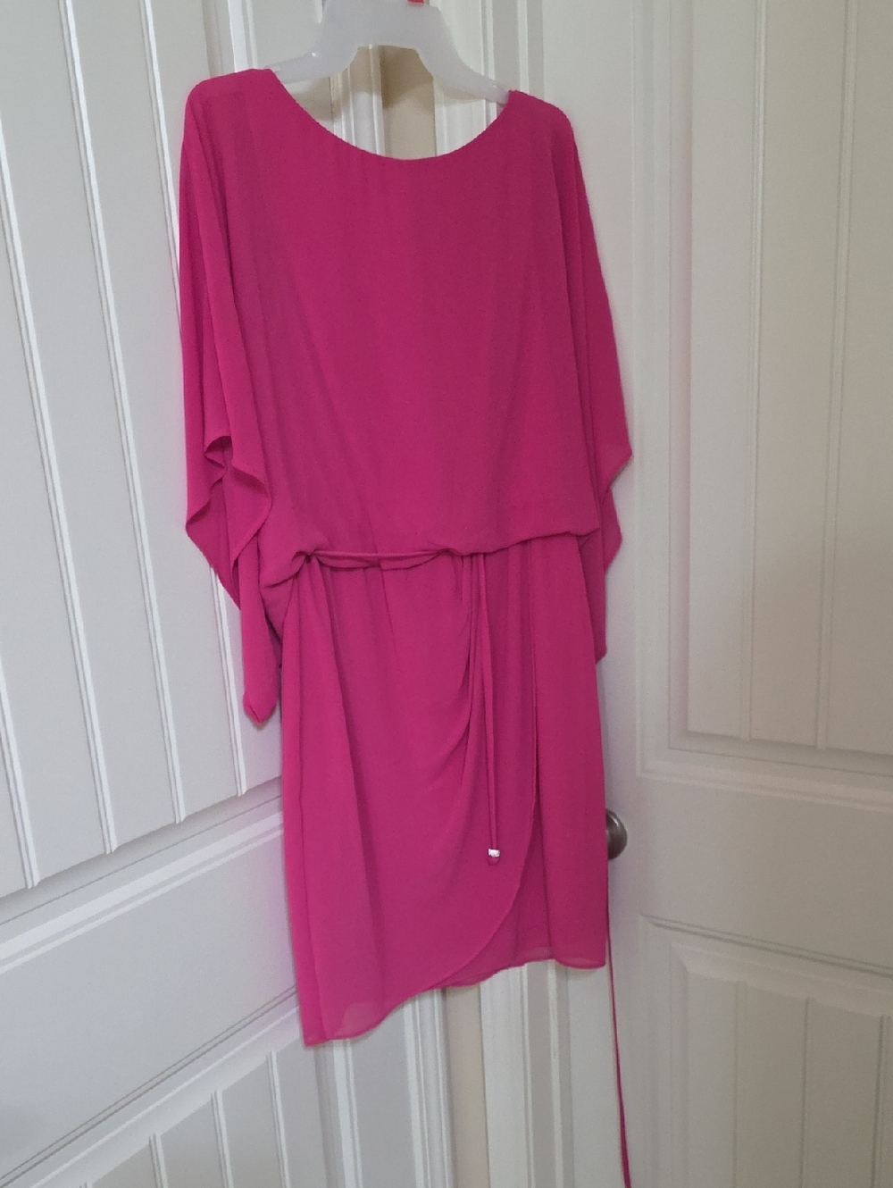 Jessica Howard Hot Pink Dolman Sleeve Midi Dress